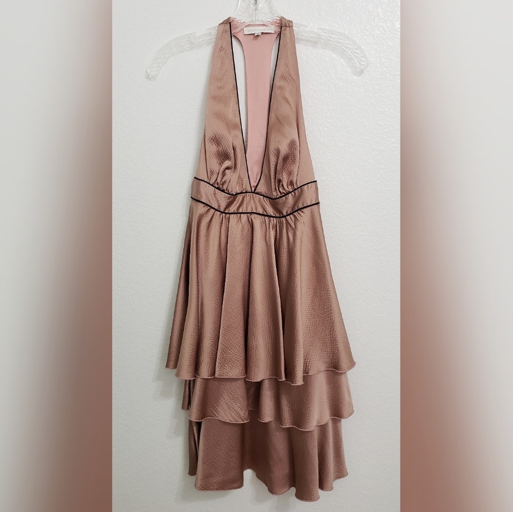 CoreyLynnCalter | Blush Pink Halter Silk Dress